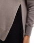 Фото #2 товара Cotton On Maternity classic stud side fleece crew sweatshirt in washed brown