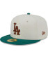 ფოტო #5 პროდუქტის Men's White Los Angeles Dodgers Cooperstown Collection Camp 59FIFTY Fitted Hat