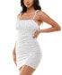 ფოტო #3 პროდუქტის Juniors' Shirred Bodycon Dress