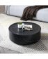 35.43" Black Marble Coffee Table, Modern & No Assembly Needed