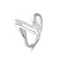 Silver ring with zircons AGG143