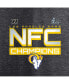 Фото #5 товара Women's Charcoal Los Angeles Rams 2021 NFC Champions Iconic Slant V-Neck Long Sleeve T-shirt