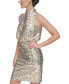 Фото #4 товара Petite Sequined Blouson Halter Dress