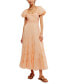 ფოტო #1 პროდუქტის Women's Sundrenched Puff-Sleeve Tiered Dress