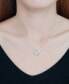 ფოტო #2 პროდუქტის Cubic Zirconia Claddagh Heart 16" Pendant Necklace, Created for Macy's