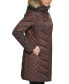 ფოტო #3 პროდუქტის Women's Faux-Fur-Trim Hooded Puffer Coat