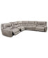 Фото #7 товара CLOSEOUT! Terrine 7-Pc. Fabric Sectional with 3 Power Motion Recliners and 2 USB Consoles, Created for Macy's