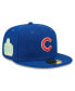 ფოტო #2 პროდუქტის Men's Royal Chicago Cubs 2016 World Series Champions Citrus Pop UV 59FIFTY Fitted Hat