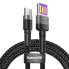 Wytrzymały Kabel przewód USB USB-C 40W Quick Charge 3.0 QC 3.0 1m szaro-czarny