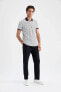 Фото #6 товара Мужская футболка-поло defacto Slim Fit Polo с коротким рукавом из 100% хлопка
