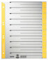 Фото #1 товара Esselte Leitz 16520015 - Numeric tab index - Cardboard - Grey - Yellow - A4 - 230 g/m² - 240 mm