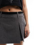 Bershka tailored skort in charcoal grey M - фото #9