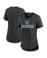 Women's Heather Black Las Vegas Raiders Fashion Tri-Blend T-Shirt