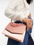 ASOS DESIGN resin top handle crossbody bag with detachable strap in blush