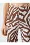 Фото #5 товара Kadın Pencere Detaylı Zebra Desenli Ispanyol Paça Pantolon 2sal40005ık