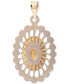 ფოტო #4 პროდუქტის Miraculous Beaded Edge Medallion Pendant in 14k Gold, Created for Macy's