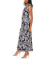 Фото #4 товара Women's Printed Smocked-Waist Tiered Maxi Dress