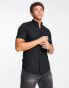 Фото #1 товара Only & Sons short sleeve curved hem shirt in black