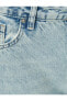 Фото #6 товара Düz Bol Paça Düşük Bel Kot Pantolon Yıpratılmış Cepli Pamuklu - Loose Straight Jeans