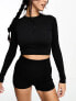 Фото #1 товара ASOS 4505 Icon seamless rib long sleeve crop top