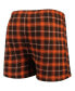 Фото #2 товара Men's Brown and Orange Cleveland Browns Ledger Flannel Boxers