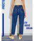 Фото #3 товара Women's Cuffed Hem Mom Jeans