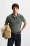 VISCOSE BLEND KNIT POLO SHIRT