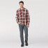 Фото #4 товара Wrangler Men's Regular Fit ATG Plaid Long Sleeve Button-Down Shirt - Red/White S