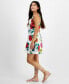 Фото #4 товара Juniors' Floral Belted Fit & Flare Dress