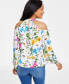 Фото #2 товара Women's Floral-Print Halter Blouse, Created for Macy's