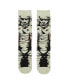 Men's Mummy White Animigos Crew Socks