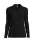 ფოტო #1 პროდუქტის Women's Long Sleeve Wide Rib Button Front Polo Shirt