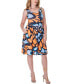 Фото #2 товара Print Sleeveless Pleated Knee Length Pocket Dress