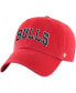 Фото #1 товара Men's Red Chicago Bulls Core Wordmark Clean Up Adjustable Hat