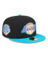 Фото #3 товара Men's Black, Turquoise Los Angeles Lakers Arcade Scheme 59FIFTY Fitted Hat