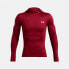 UNDER ARMOUR ColdGear Elite Scuba sweatshirt Cardinal / Metallic Silver, XS - фото #1