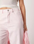 ASOS DESIGN cropped wide leg jean in pink