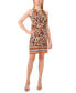 Women's Paisley Keyhole Sleeveless Shift Dress