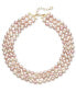 ფოტო #1 პროდუქტის Imitation Pearl Triple Layer Necklace, 17" + 2" extender, Created for Macy's