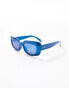 Фото #2 товара AIRE orbit rectangle sunglasses in blue mirror