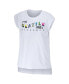 Women's White Seattle Seahawks Greetings From Muscle T-shirt