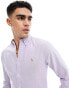 Фото #2 товара Polo Ralph Lauren icon logo oxford shirt slim fit in lilac