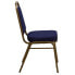 Фото #1 товара Hercules Series Trapezoidal Back Stacking Banquet Chair In Navy Patterned Fabric - Gold Frame