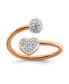 ფოტო #1 პროდუქტის Stainless Steel Rose IP-plated Preciosa Crystal Heart Ring
