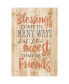 Фото #1 товара Blessings Come in Many New Horizons Wood Plaque with Easel, 6" x 9"