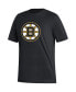 Фото #3 товара Men's David Pastrnak Black Boston Bruins Fresh Name and Number T-shirt