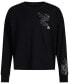 ფოტო #9 პროდუქტის Big Girls Cotton Long-Sleeve Crewneck Graphic T-Shirt