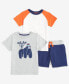 Фото #2 товара Toddler Boys Gorilla Graphic T-Shirt, Colorblocked T-Shirt & Colorblocked Shorts, 3 Piece Set