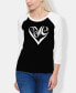ფოტო #1 პროდუქტის Women's Raglan Word Art Script Love Heart T-shirt