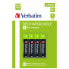 VERBATIM AAA Rechargeable Battery 4 Units